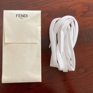 Fendi Unisex White Shoelaces